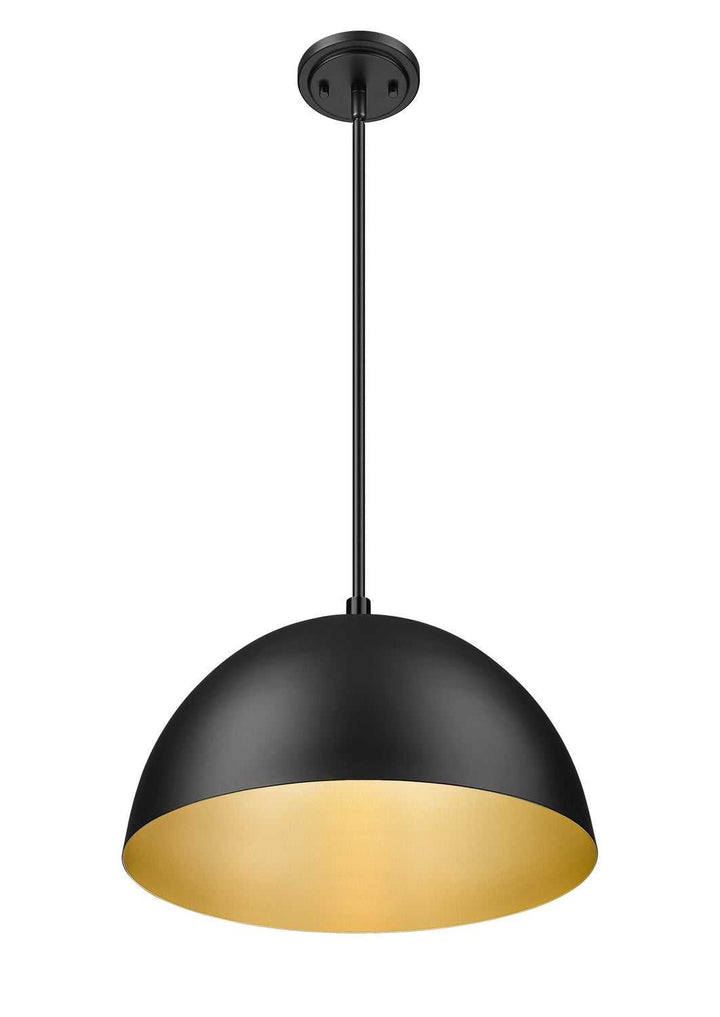 Vega One Light Pendant in Matte Black Z-Lite Canada