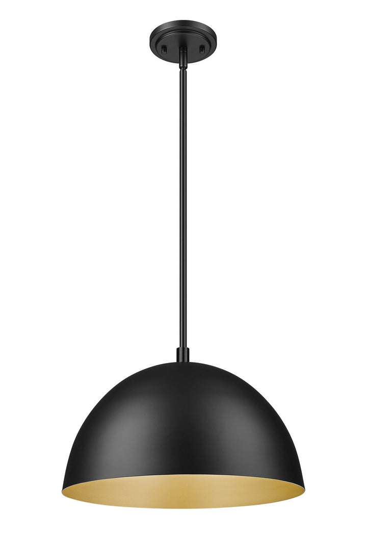 Vega One Light Pendant in Matte Black Z-Lite Canada