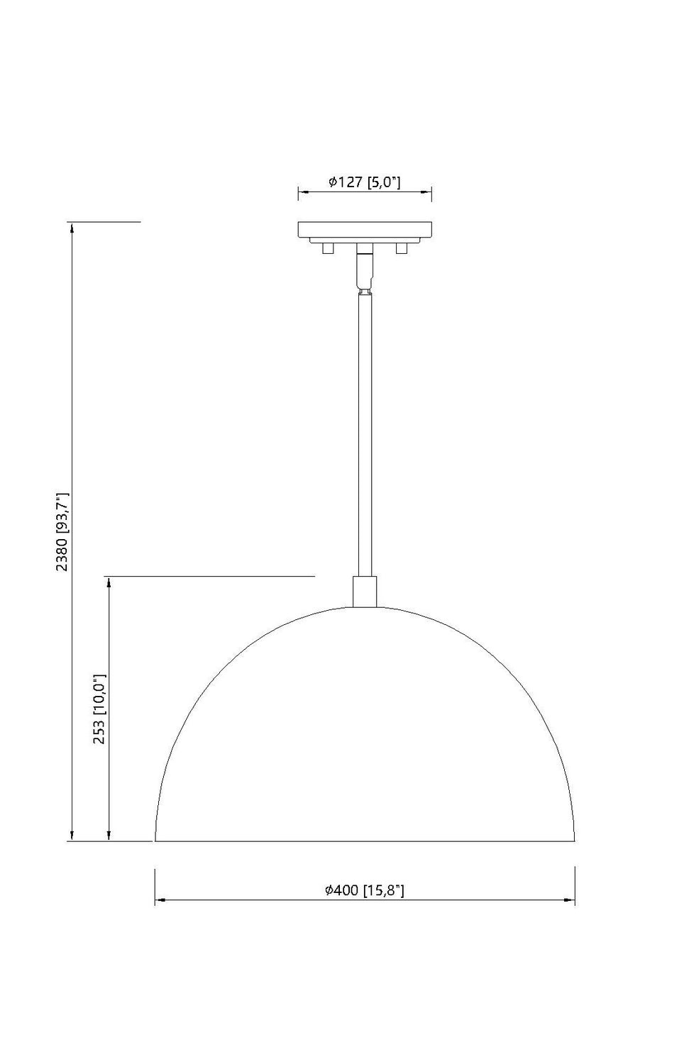 Vega One Light Pendant in Matte Black Z-Lite Canada