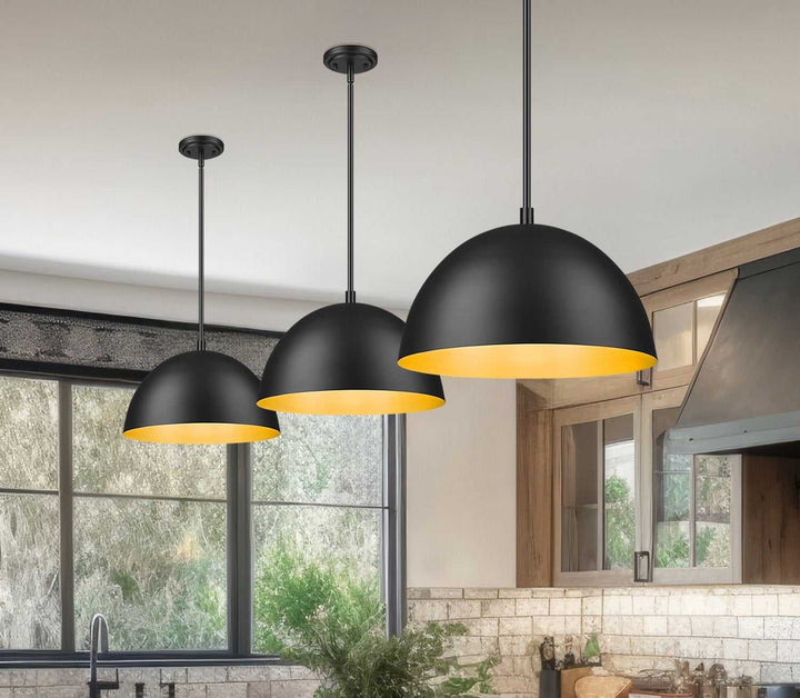 Vega One Light Pendant in Matte Black Z-Lite Canada