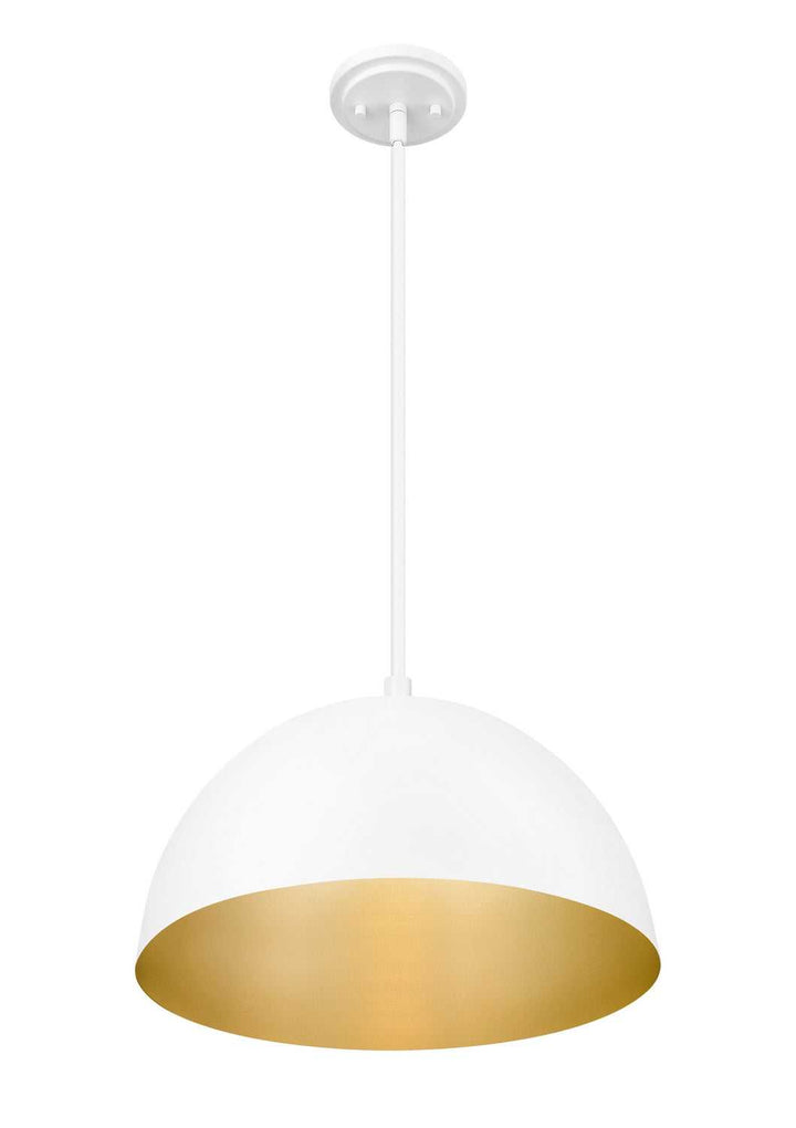 Vega One Light Pendant in Matte White Z-Lite Canada