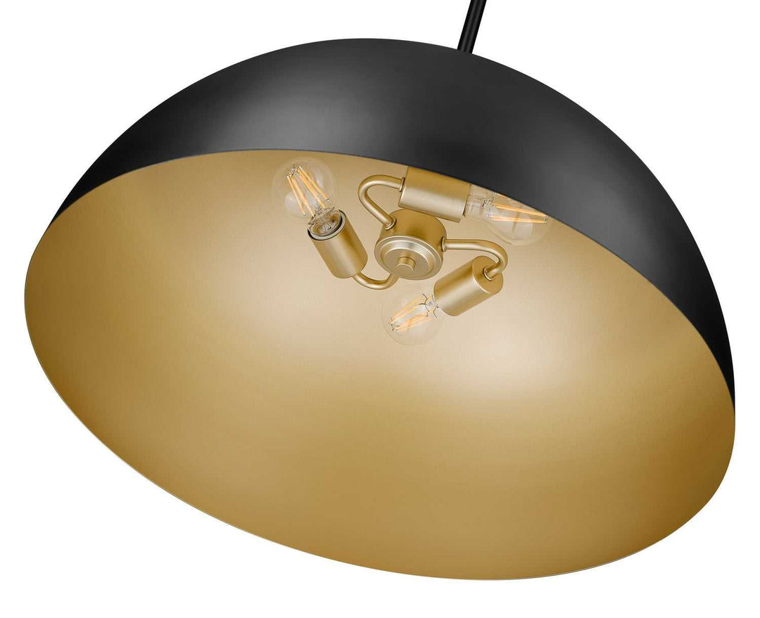 Vega Three Light Pendant in Matte Black Z-Lite Canada