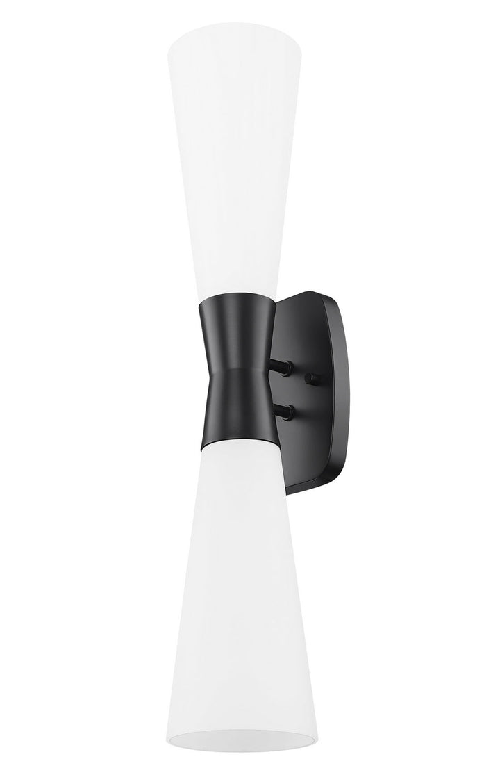 Emrys Two Light Wall Sconce in Matte Black Z-Lite Canada