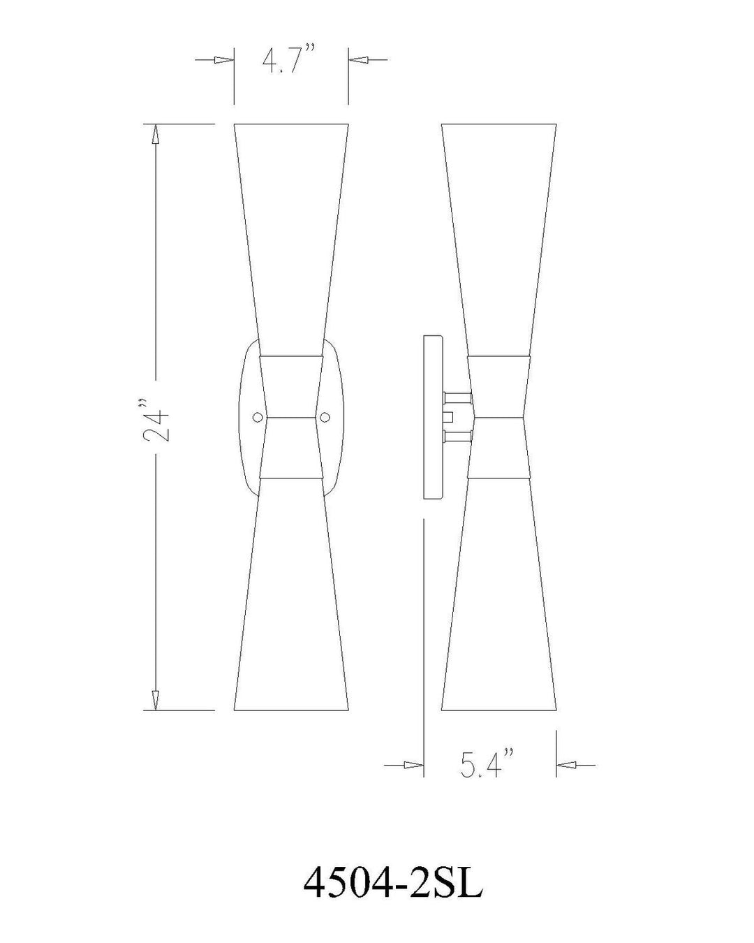 Emrys Two Light Wall Sconce in Polished Nickel Z-Lite Canada