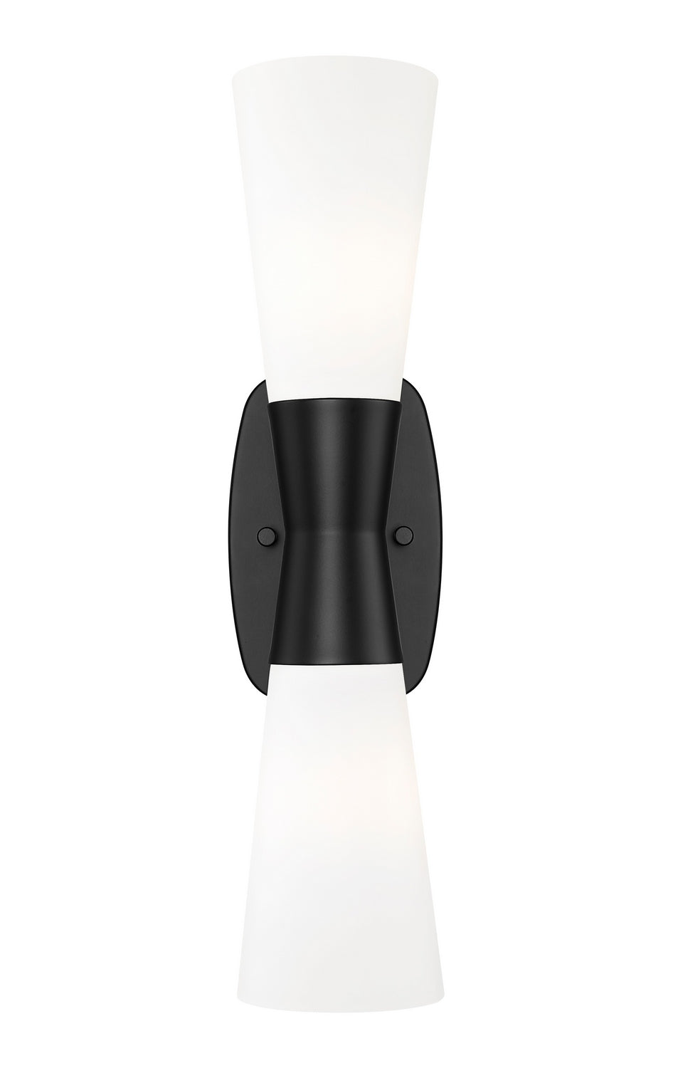 Emrys Two Light Wall Sconce in Matte Black Z-Lite Canada
