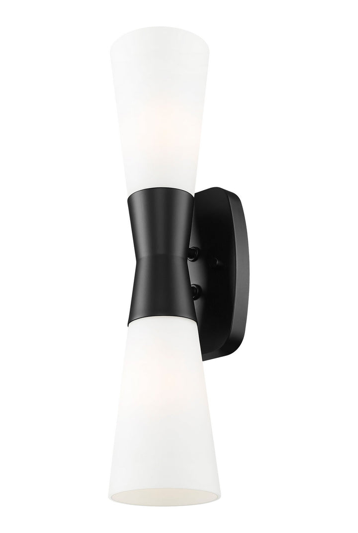 Emrys Two Light Wall Sconce in Matte Black Z-Lite Canada