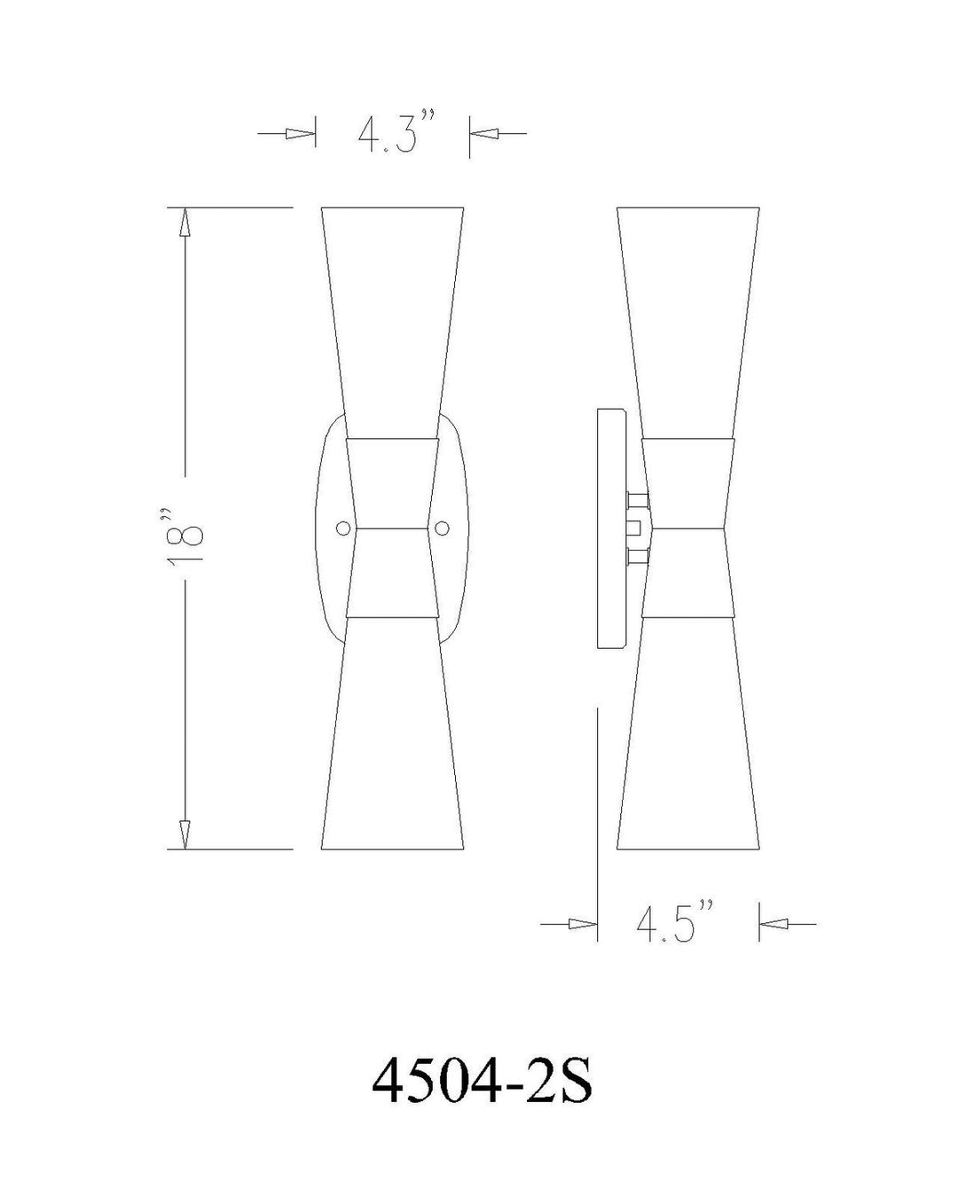 Emrys Two Light Wall Sconce in Matte Black Z-Lite Canada