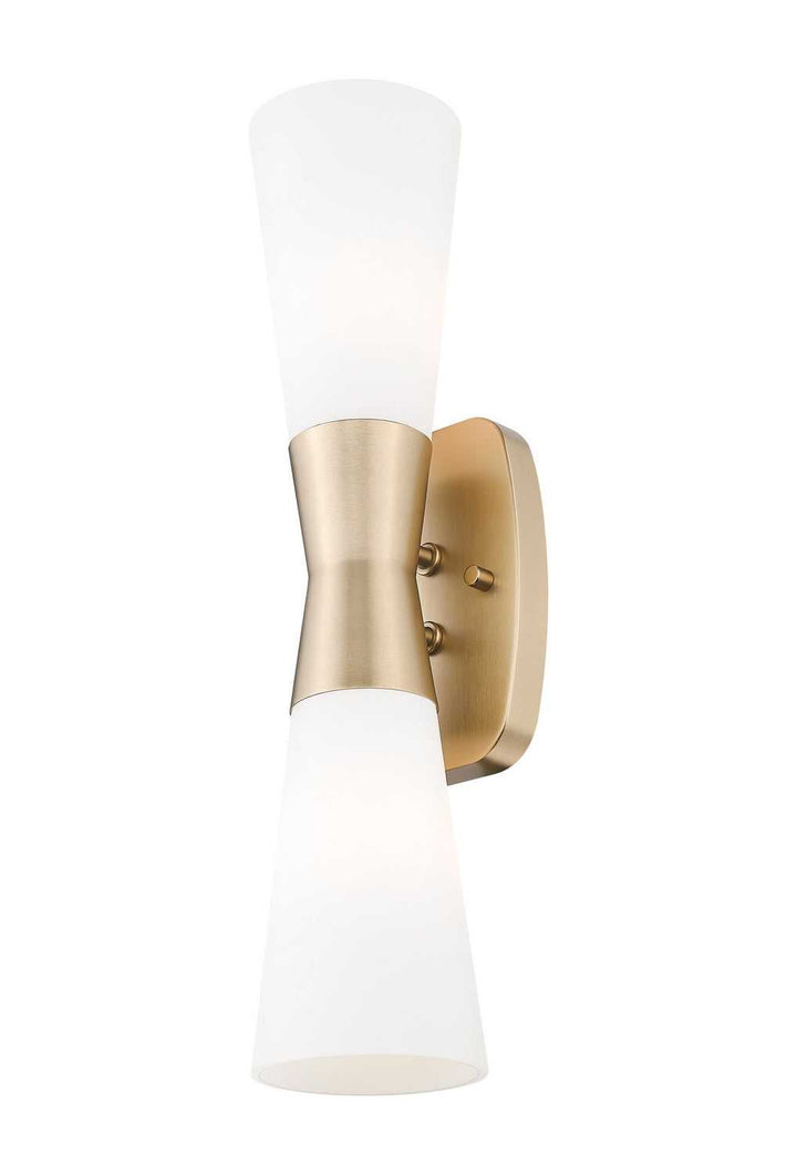 Emrys Two Light Wall Sconce in Modern Gold Z-Lite Canada