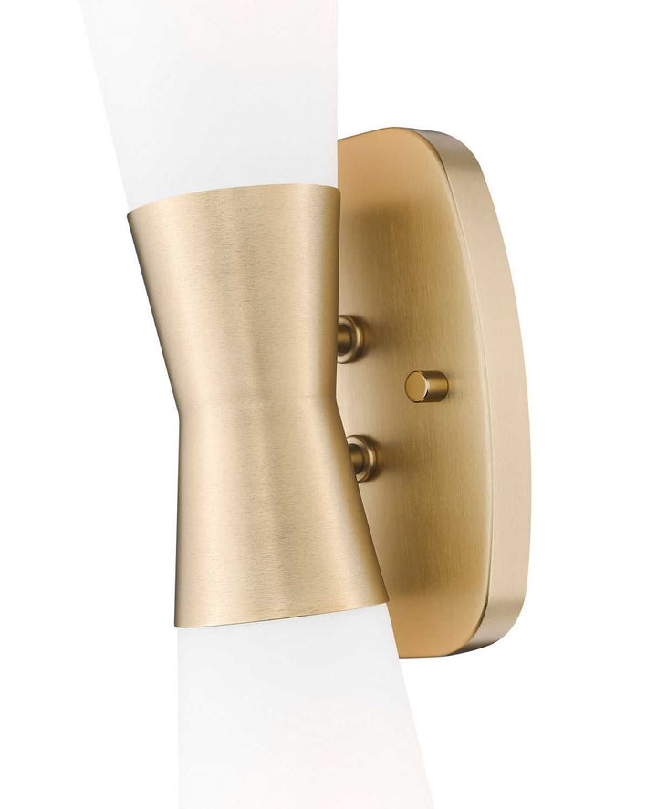 Emrys Two Light Wall Sconce in Modern Gold Z-Lite Canada