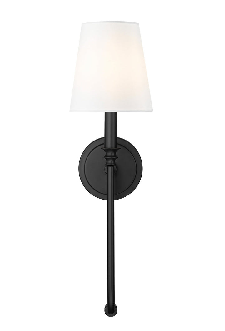Jisele One Light Wall Sconce in Matte Black Z-Lite Canada