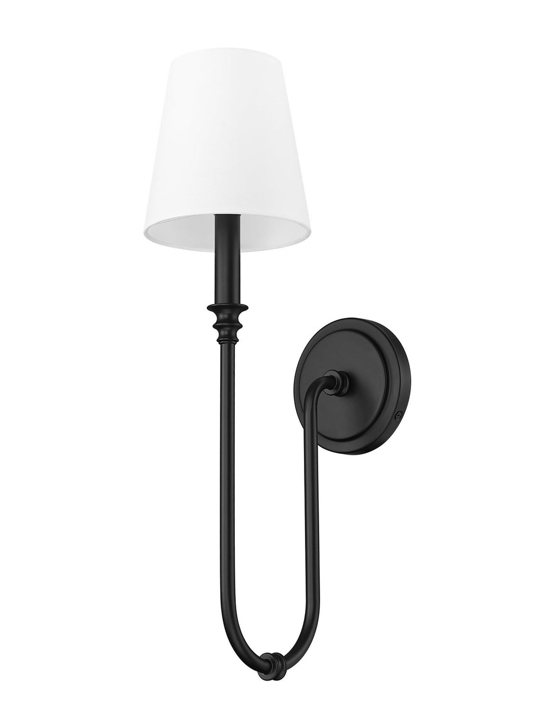 Jisele One Light Wall Sconce in Matte Black Z-Lite Canada