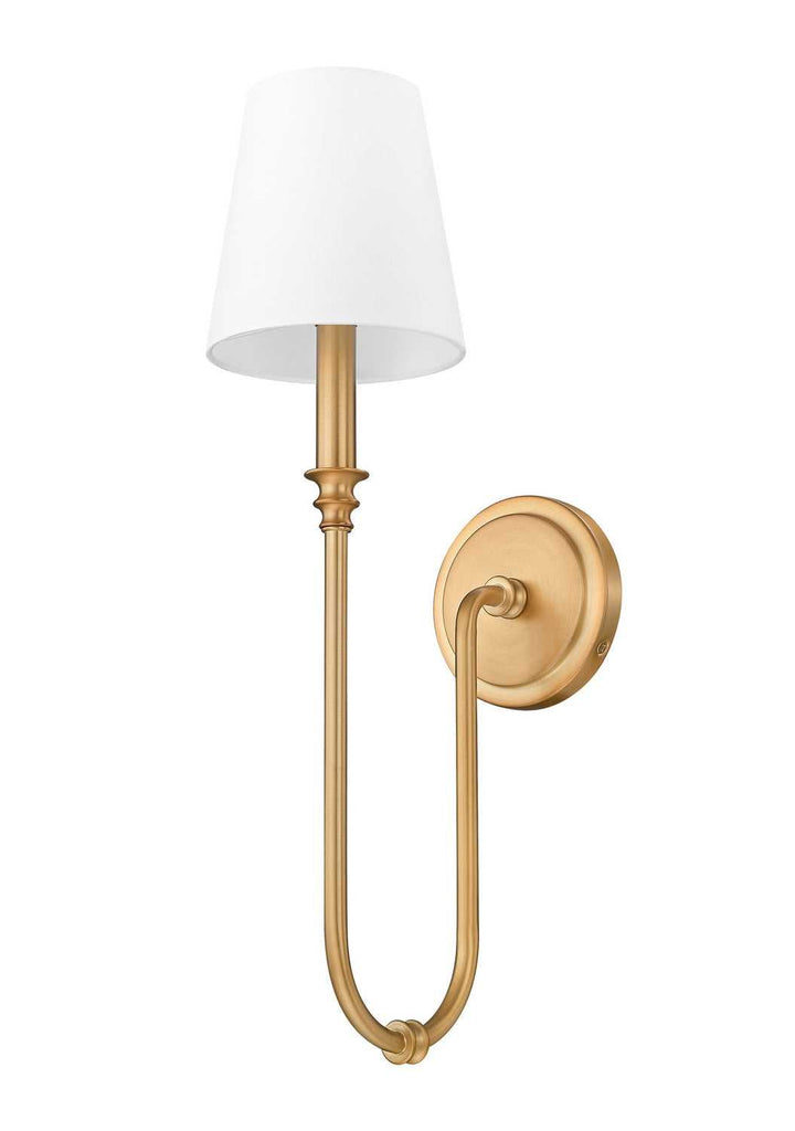 Jisele One Light Wall Sconce in Rubbed Brass Z-Lite Canada