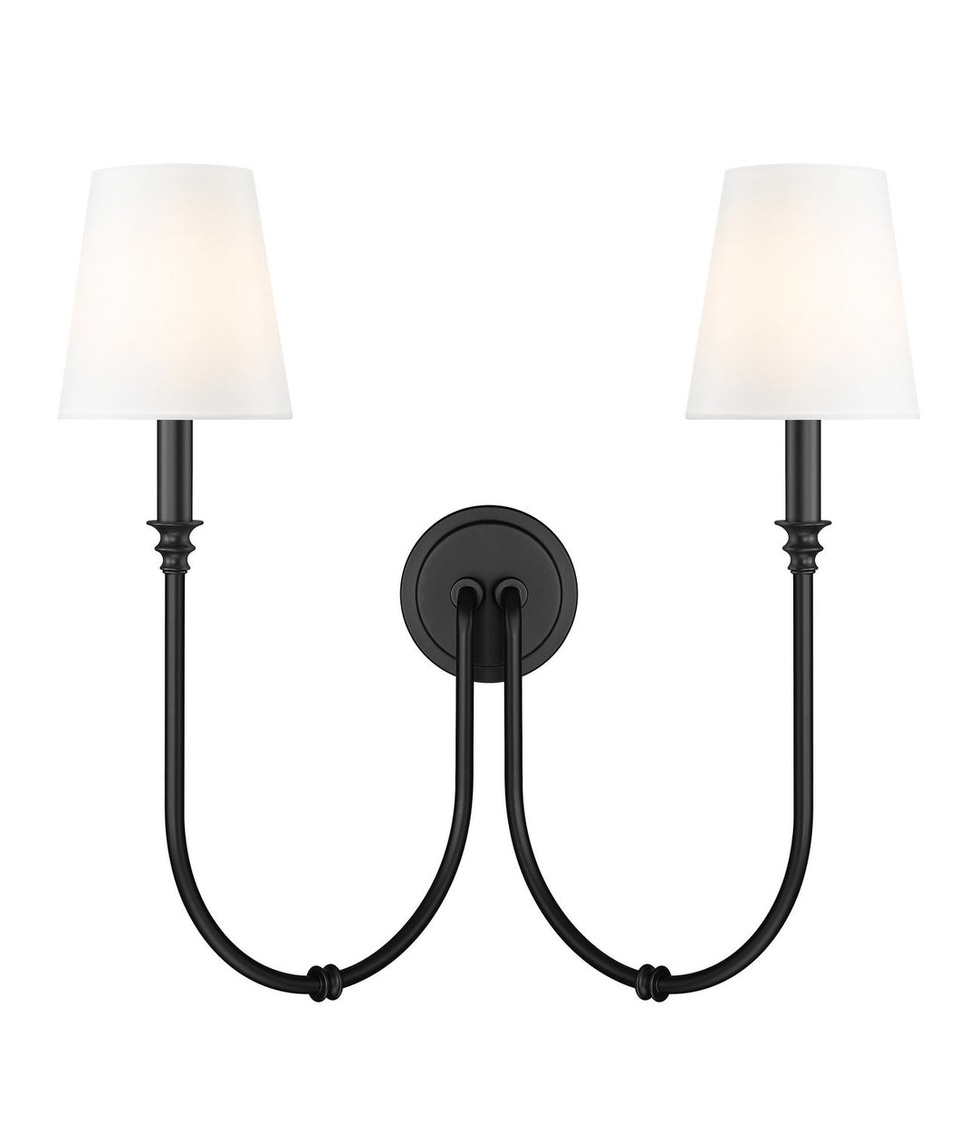 Jisele Two Light Wall Sconce in Matte Black Z-Lite Canada