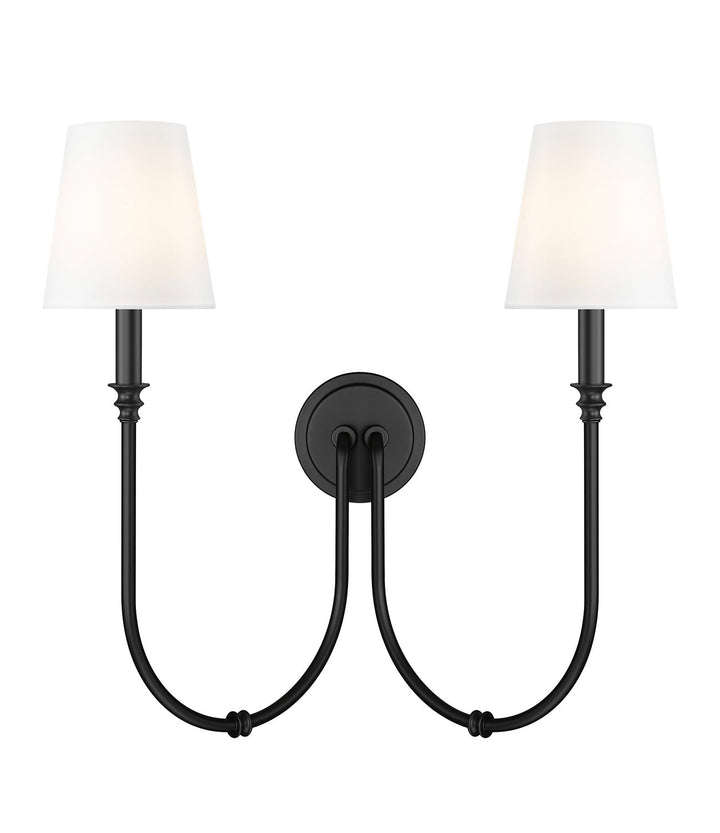 Jisele Two Light Wall Sconce in Matte Black Z-Lite Canada