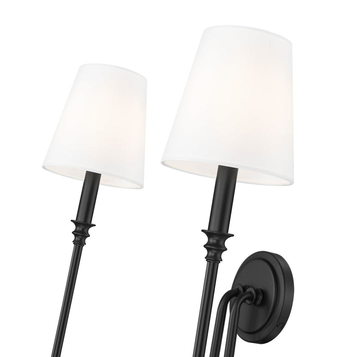 Jisele Two Light Wall Sconce in Matte Black Z-Lite Canada