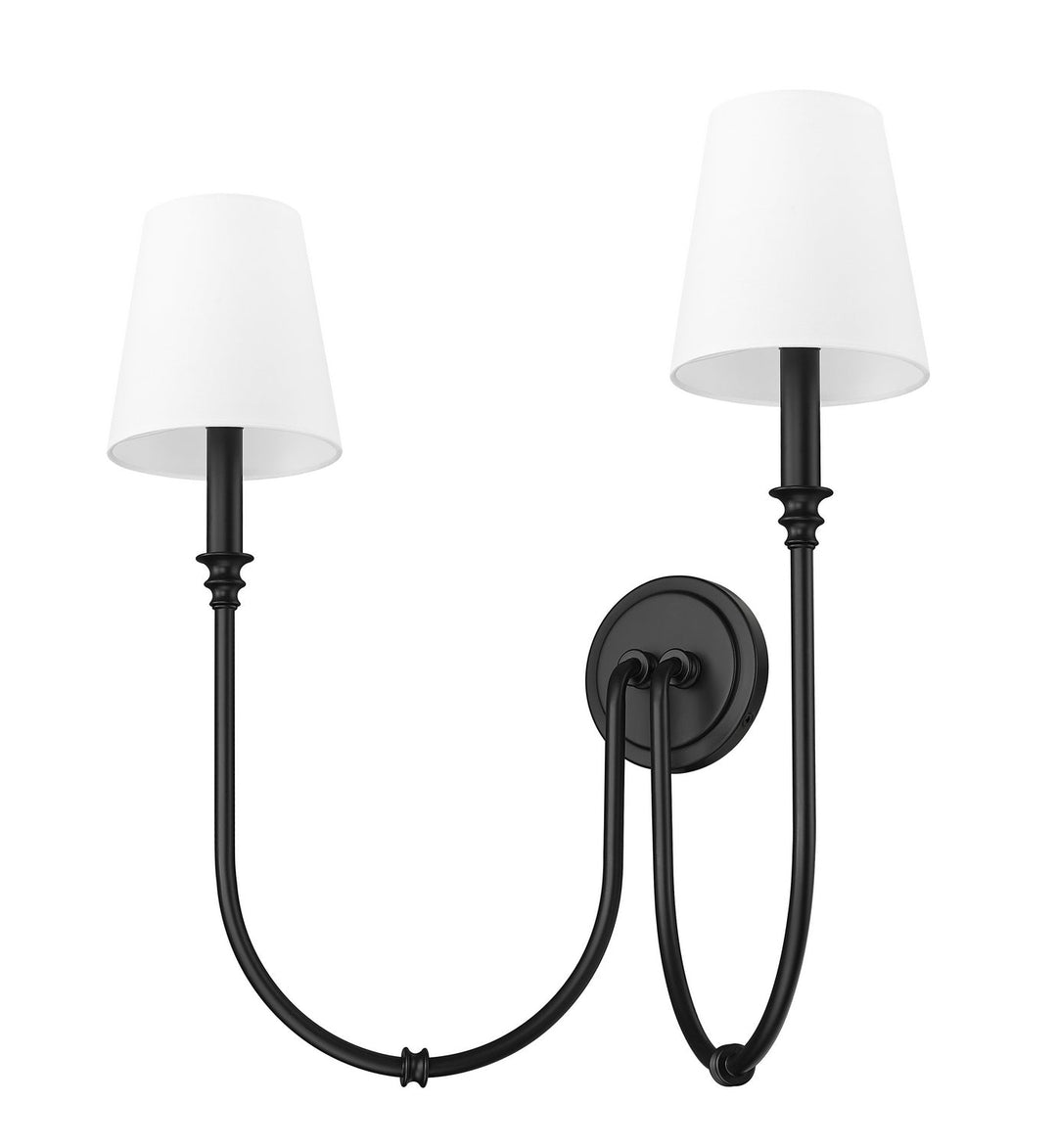 Jisele Two Light Wall Sconce in Matte Black Z-Lite Canada
