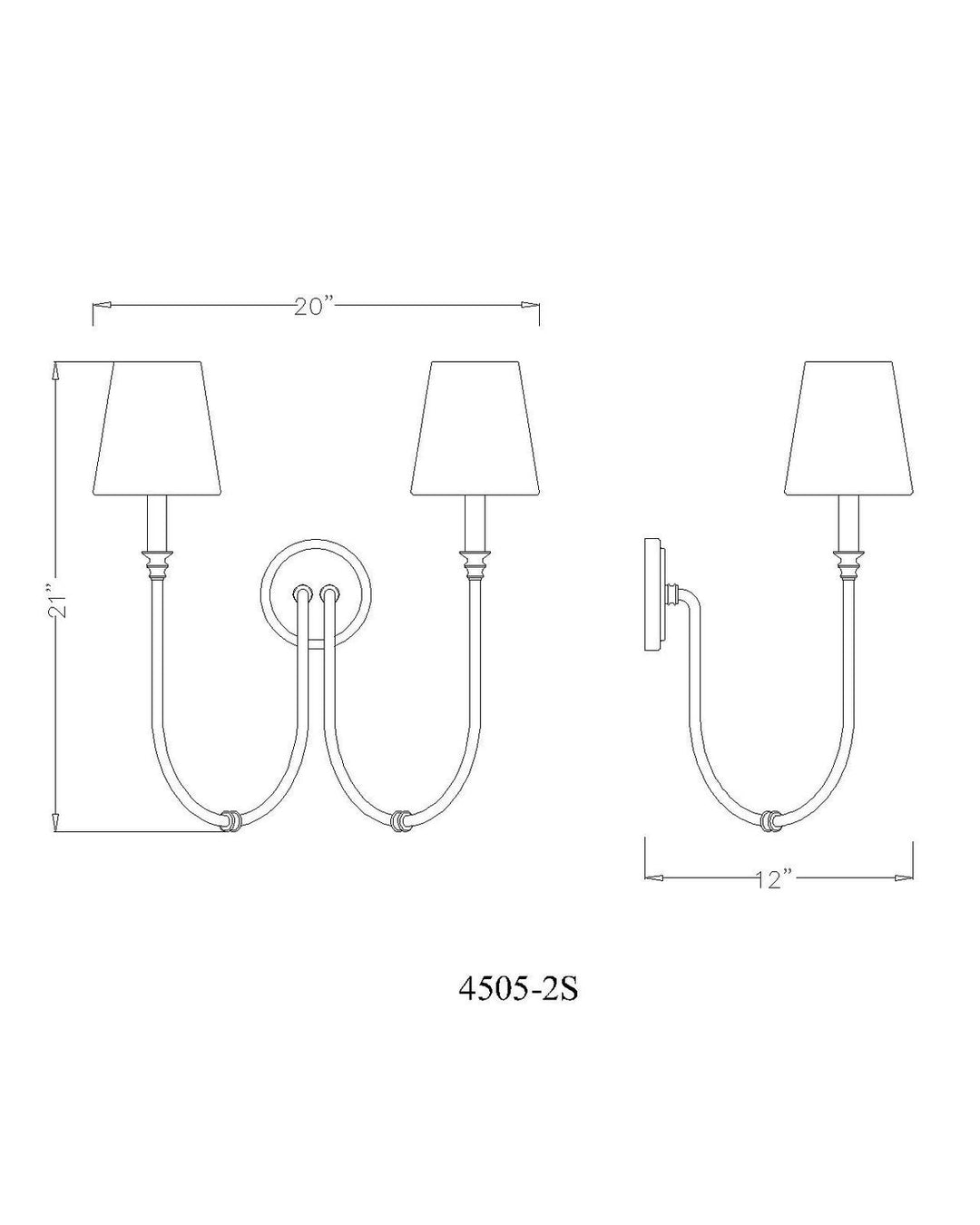 Jisele Two Light Wall Sconce in Matte Black Z-Lite Canada