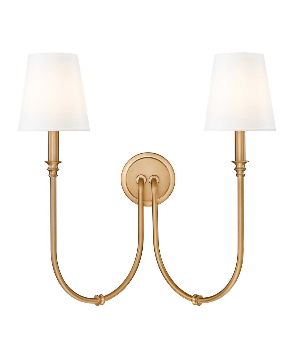 Jisele Two Light Wall Sconce in Rubbed Brass Z-Lite Canada