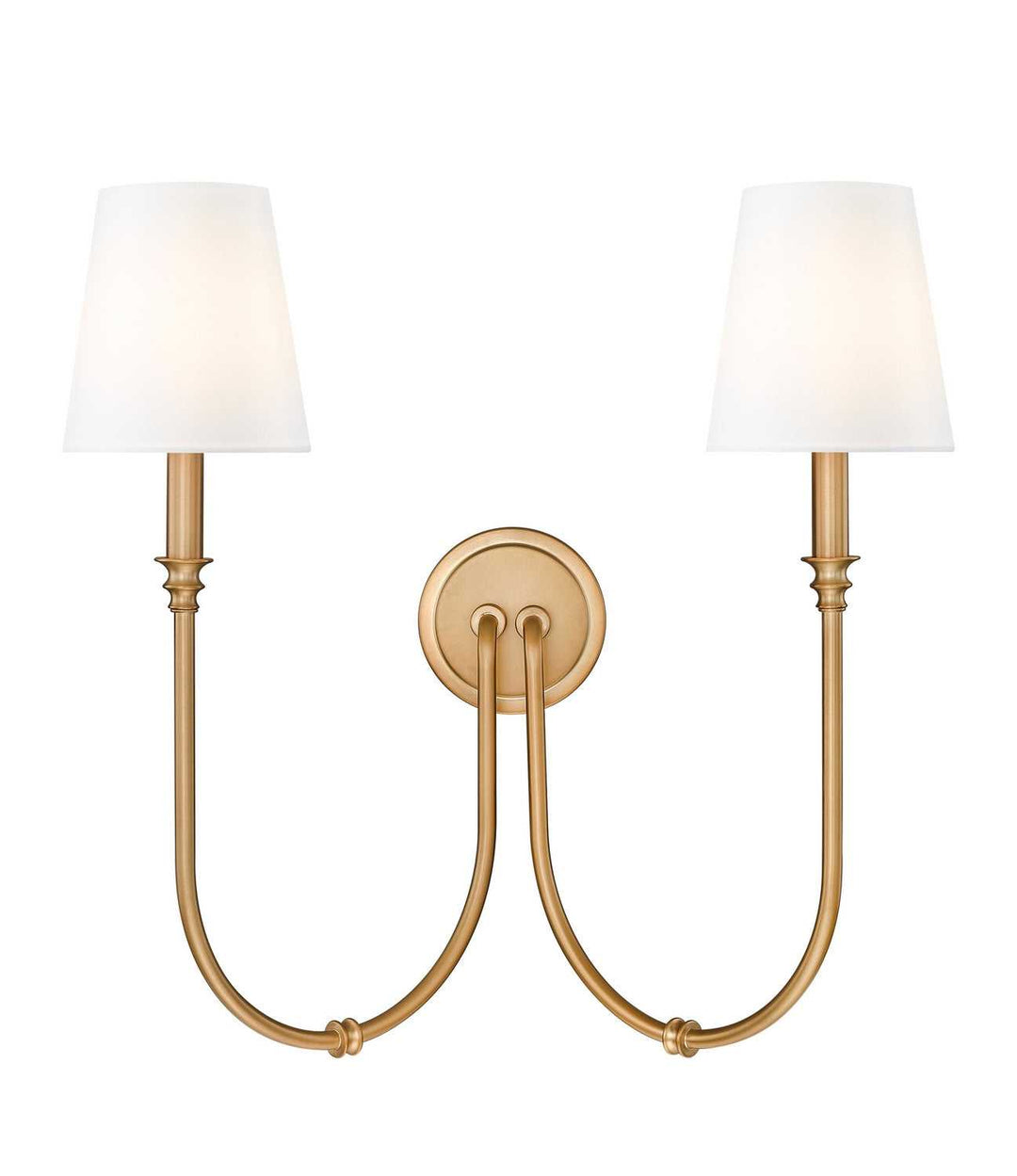 Jisele Two Light Wall Sconce in Rubbed Brass Z-Lite Canada