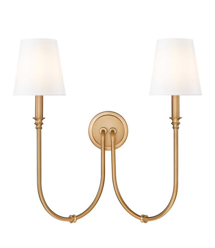 Jisele Two Light Wall Sconce in Rubbed Brass Z-Lite Canada