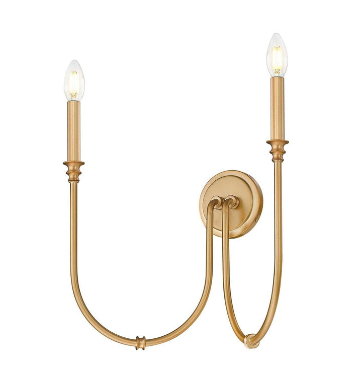 Jisele Two Light Wall Sconce in Rubbed Brass Z-Lite Canada