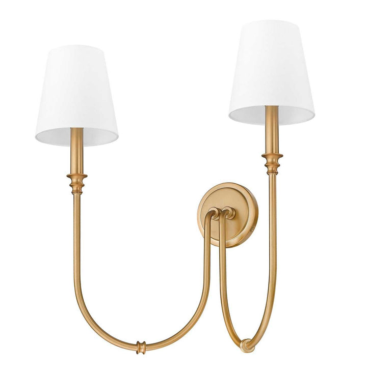 Jisele Two Light Wall Sconce in Rubbed Brass Z-Lite Canada