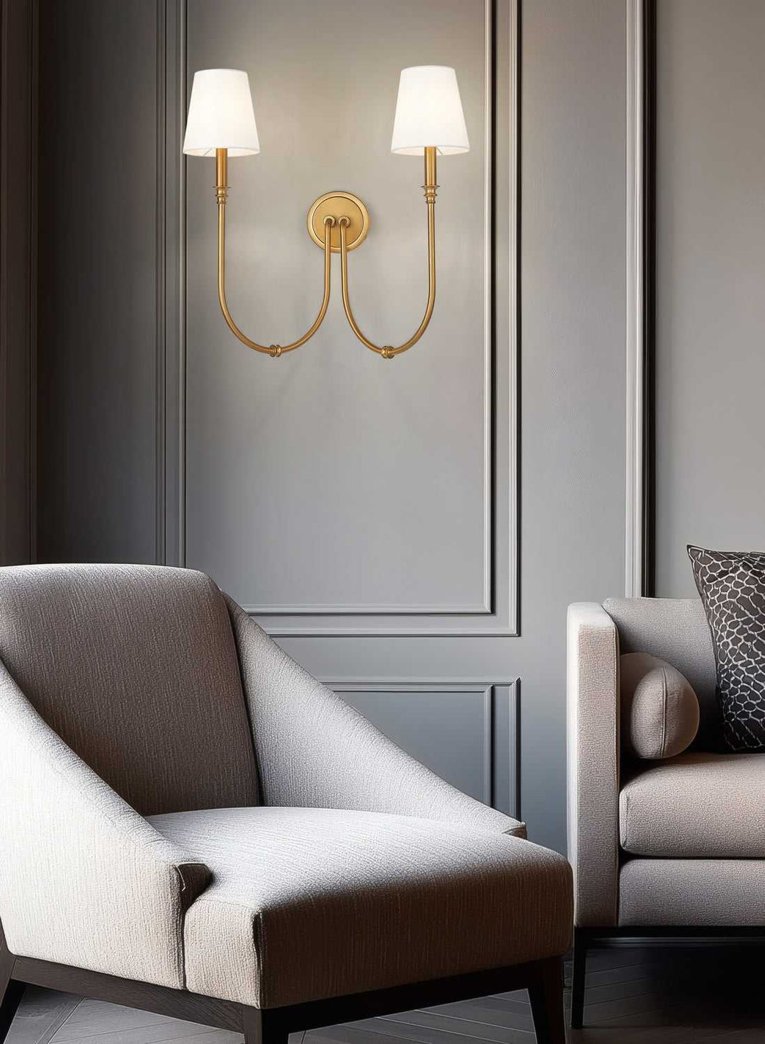 Jisele Two Light Wall Sconce in Rubbed Brass Z-Lite Canada