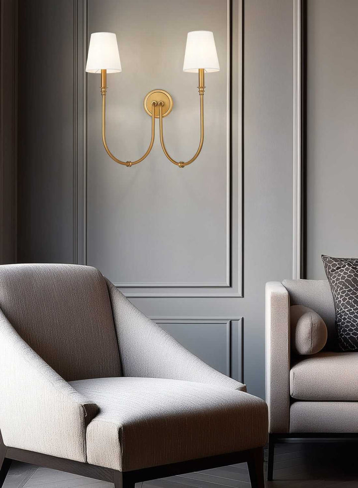 Jisele Two Light Wall Sconce in Rubbed Brass Z-Lite Canada