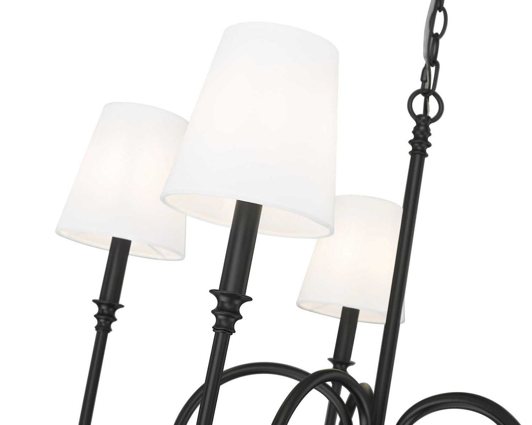 Jisele Five Light Chandelier in Matte Black Z-Lite Canada