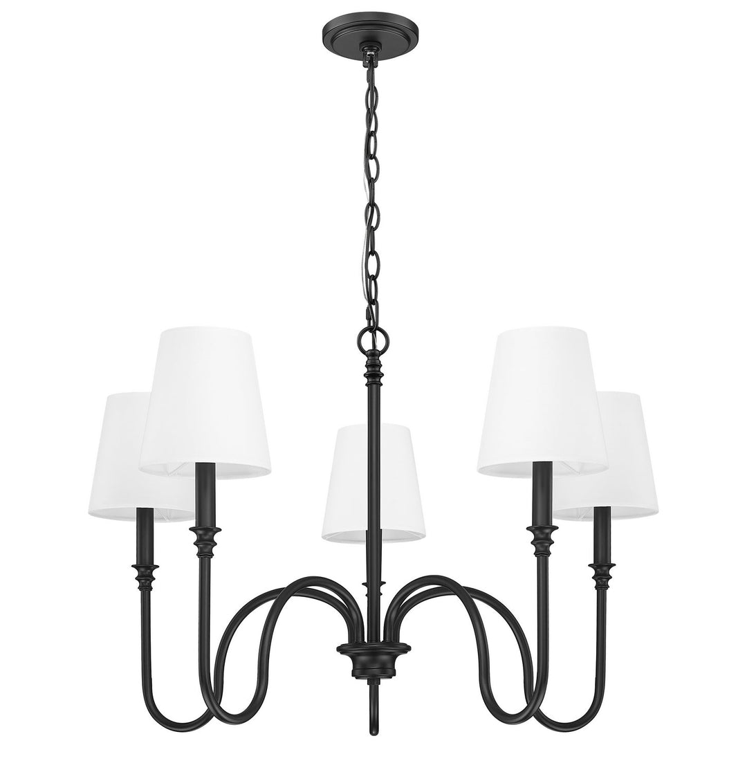 Jisele Five Light Chandelier in Matte Black Z-Lite Canada