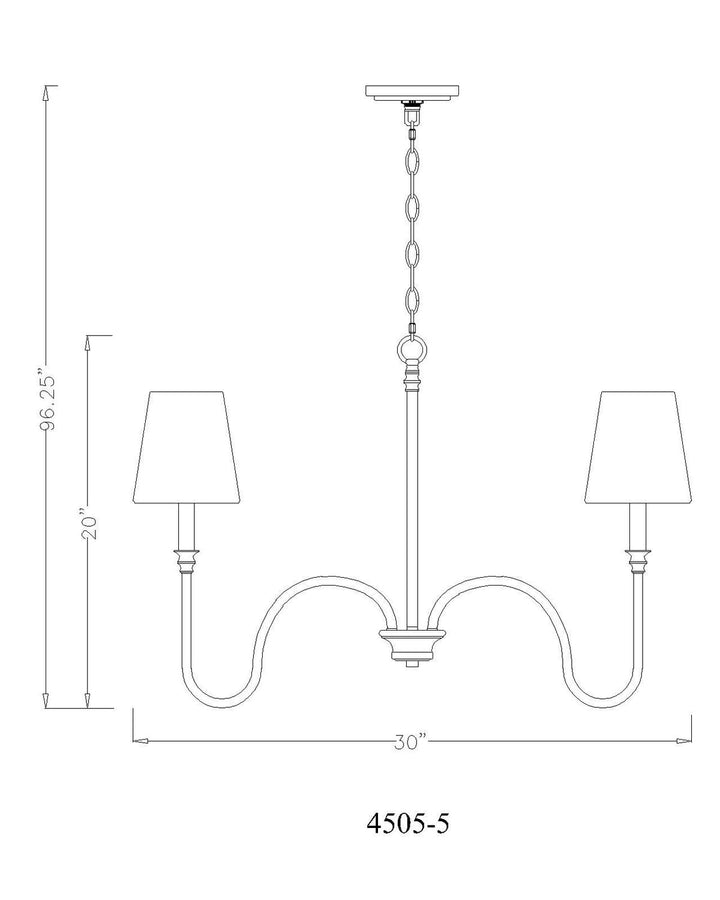 Jisele Five Light Chandelier in Matte Black Z-Lite Canada