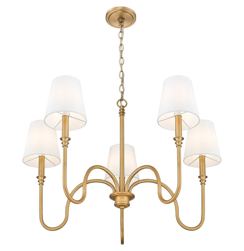 Jisele Five Light Chandelier in Rubbed Brass Z-Lite Canada