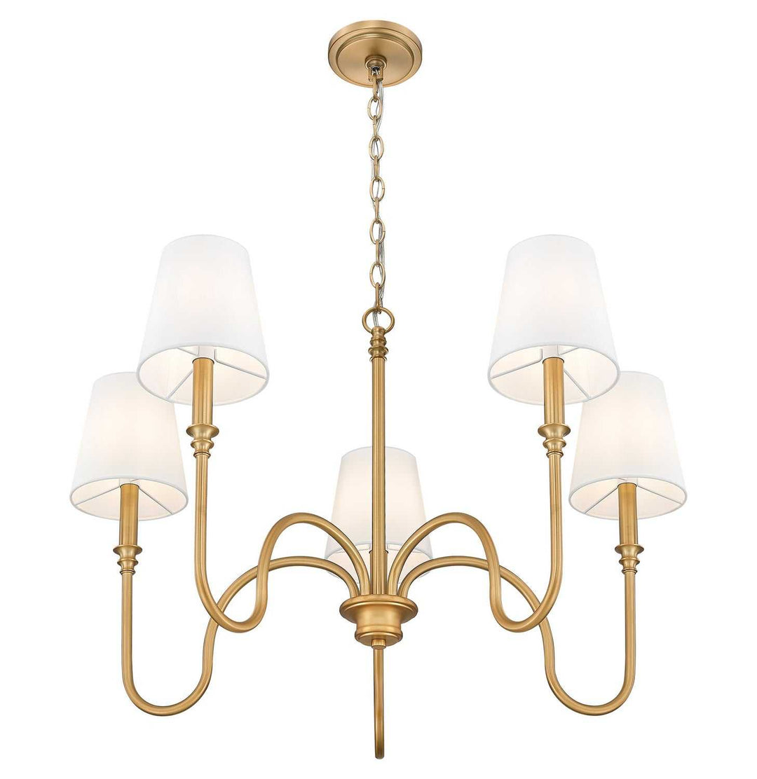Jisele Five Light Chandelier in Rubbed Brass Z-Lite Canada