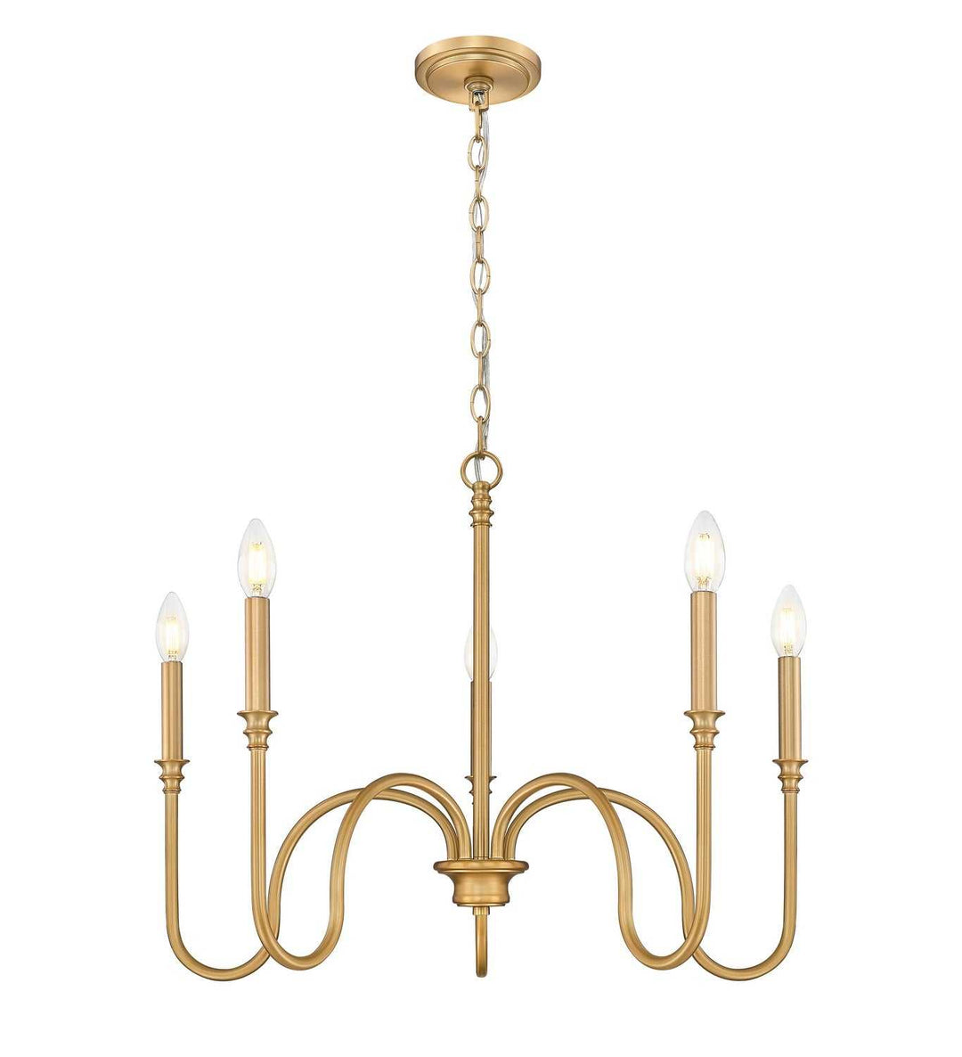 Jisele Five Light Chandelier in Rubbed Brass Z-Lite Canada