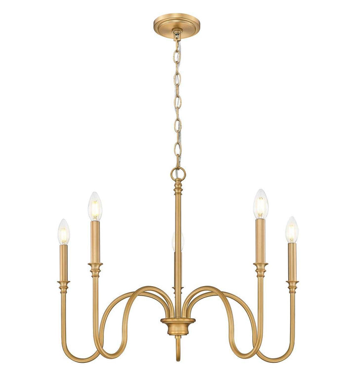 Jisele Five Light Chandelier in Rubbed Brass Z-Lite Canada