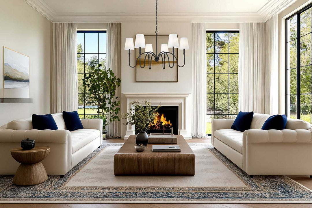 Jisele Six Light Chandelier in Matte Black Z-Lite Canada