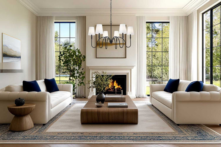 Jisele Six Light Chandelier in Matte Black Z-Lite Canada