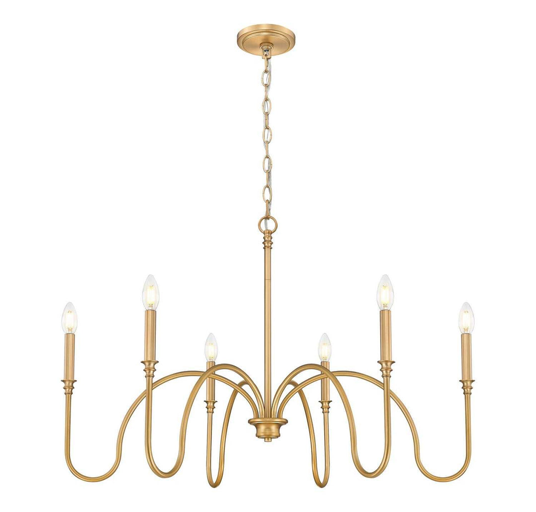 Jisele Six Light Chandelier in Rubbed Brass Z-Lite Canada