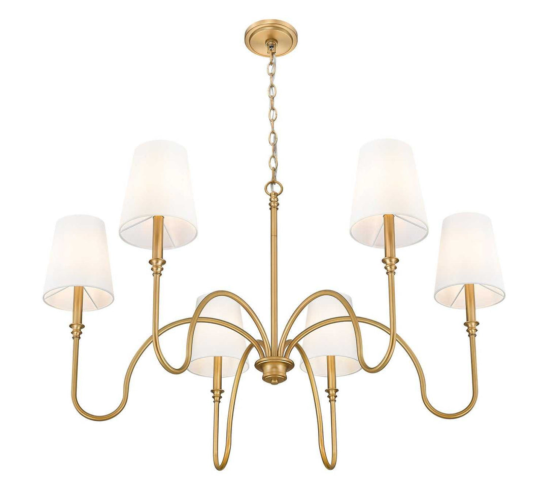 Jisele Six Light Chandelier in Rubbed Brass Z-Lite Canada