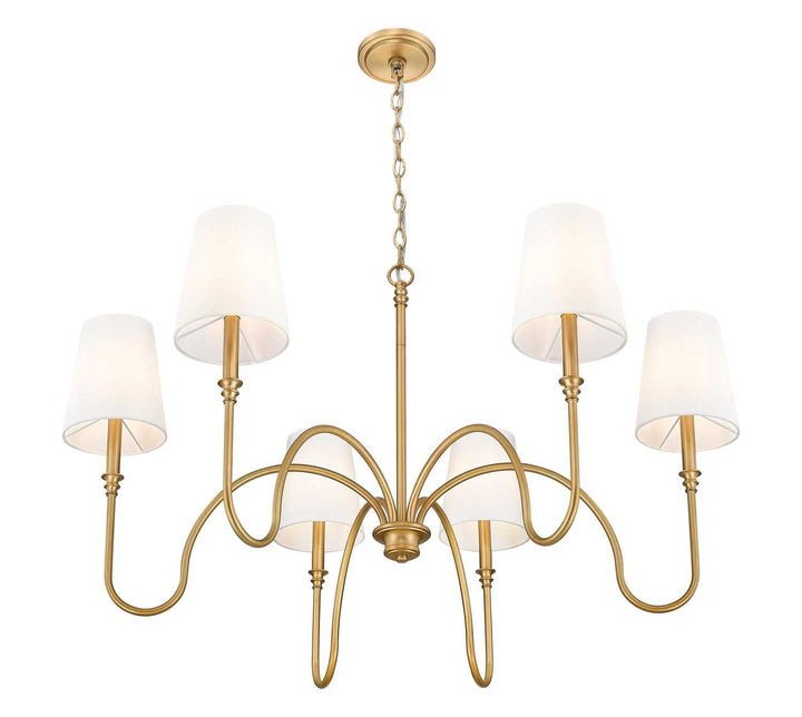 Jisele Six Light Chandelier in Rubbed Brass Z-Lite Canada