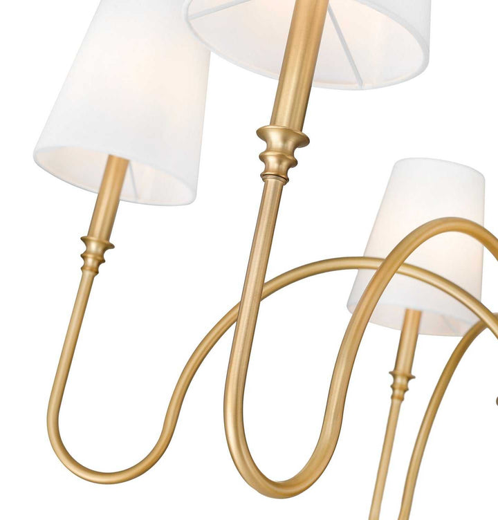 Jisele Six Light Chandelier in Rubbed Brass Z-Lite Canada