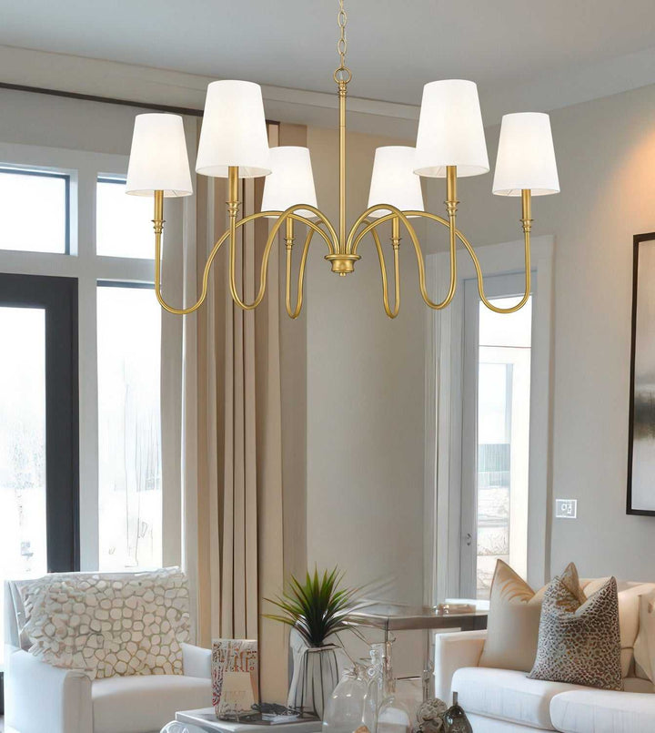 Jisele Six Light Chandelier in Rubbed Brass Z-Lite Canada