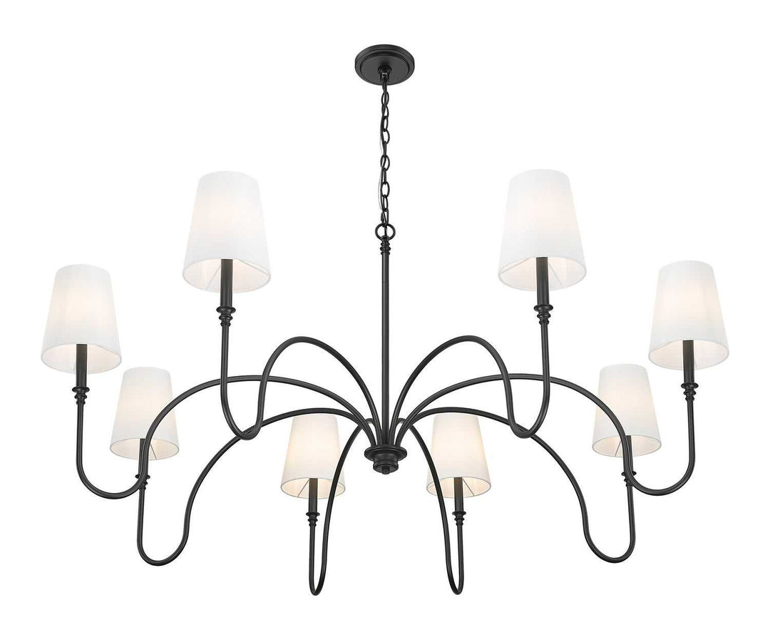 Jisele Eight Light Chandelier in Matte Black Z-Lite Canada