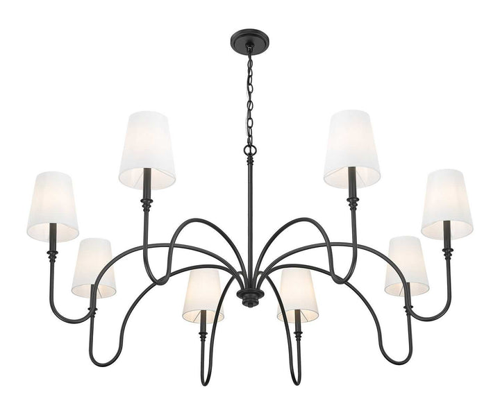 Jisele Eight Light Chandelier in Matte Black Z-Lite Canada
