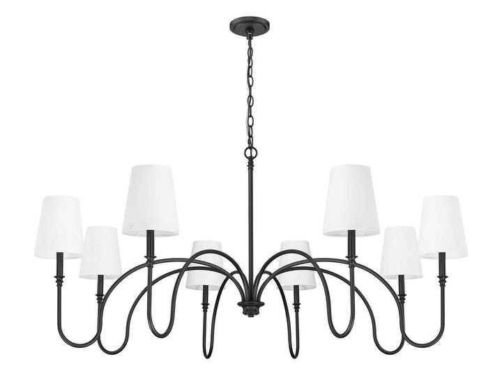 Jisele Eight Light Chandelier in Matte Black Z-Lite Canada