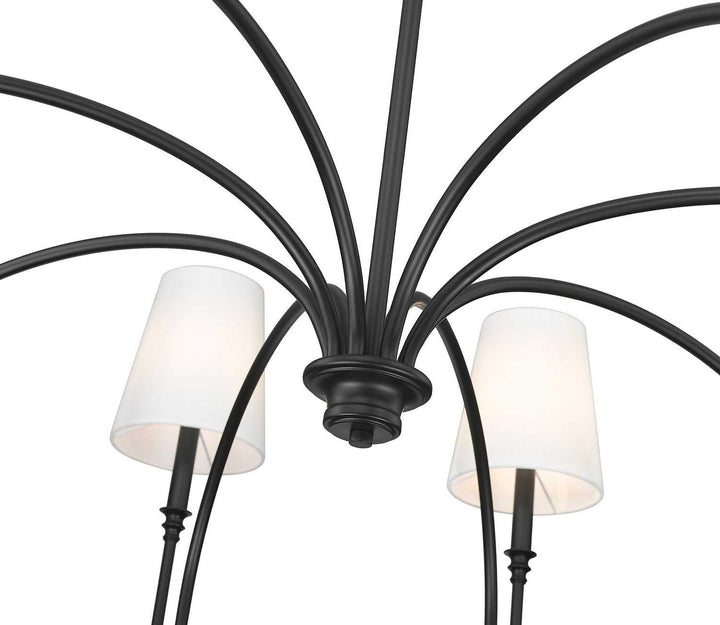 Jisele Eight Light Chandelier in Matte Black Z-Lite Canada
