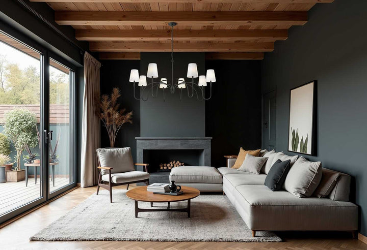 Jisele Eight Light Chandelier in Matte Black Z-Lite Canada