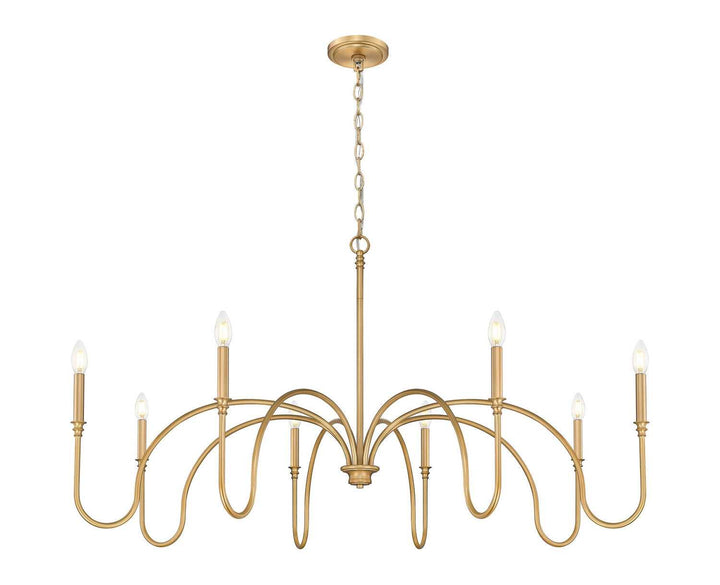 Jisele Eight Light Chandelier in Rubbed Brass Z-Lite Canada
