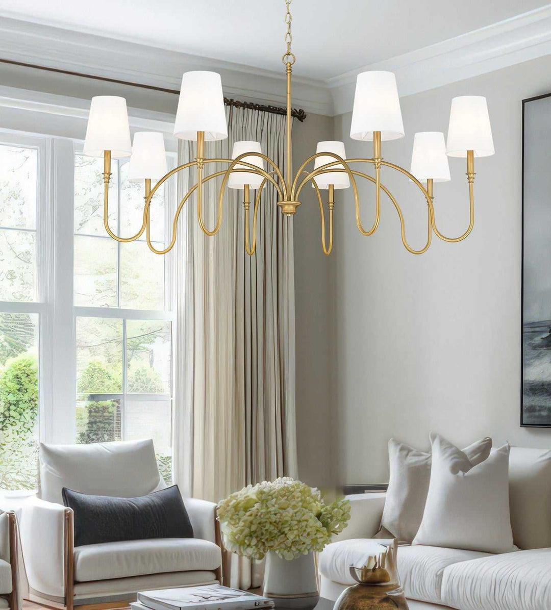 Jisele Eight Light Chandelier in Rubbed Brass Z-Lite Canada