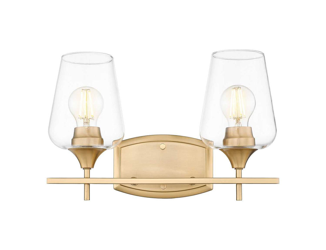 Joliet Two Light Vanity in Burnished Brass Z-Lite Canada